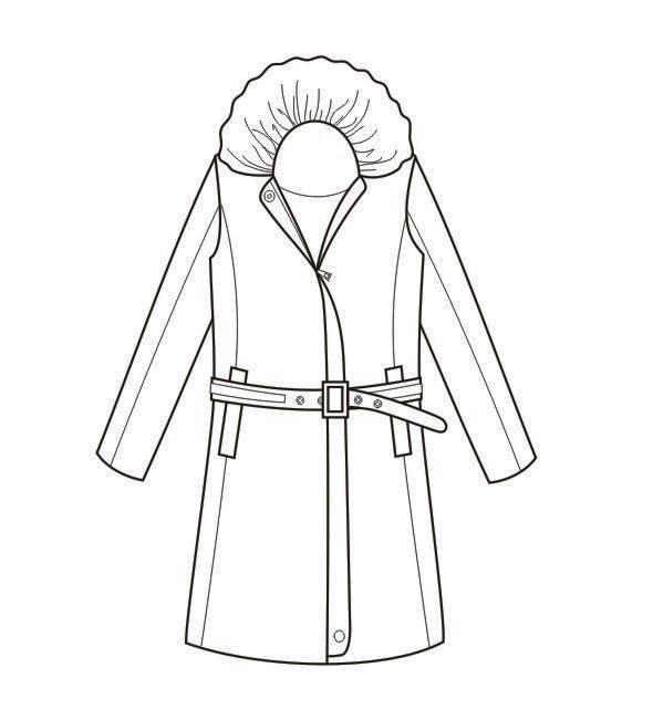 大衣款式圖-女裝設(shè)計(jì)-服裝設(shè)計(jì)